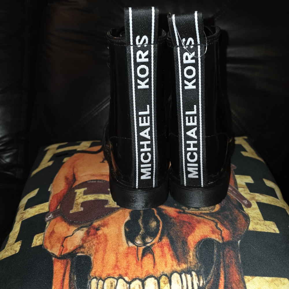 Michael Kors Black Lace Up Boots